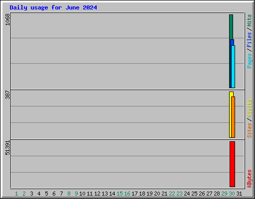 Daily usage for June 2024