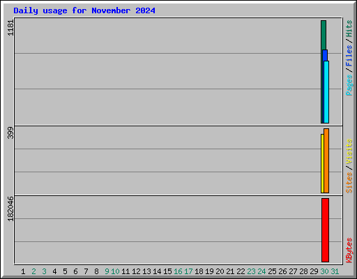 Daily usage for November 2024