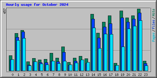 Hourly usage for October 2024