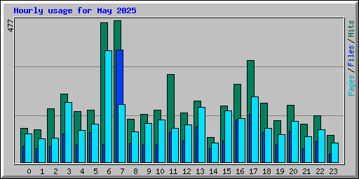 Hourly usage for May 2025